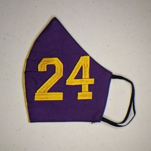 Purple Yellow Laker Fan Kobe Bryant 8-24 Face Mask